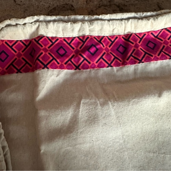 Authentic Tory Burch Large Drawstring Canvas Dust Bag - Picture 5 of 6